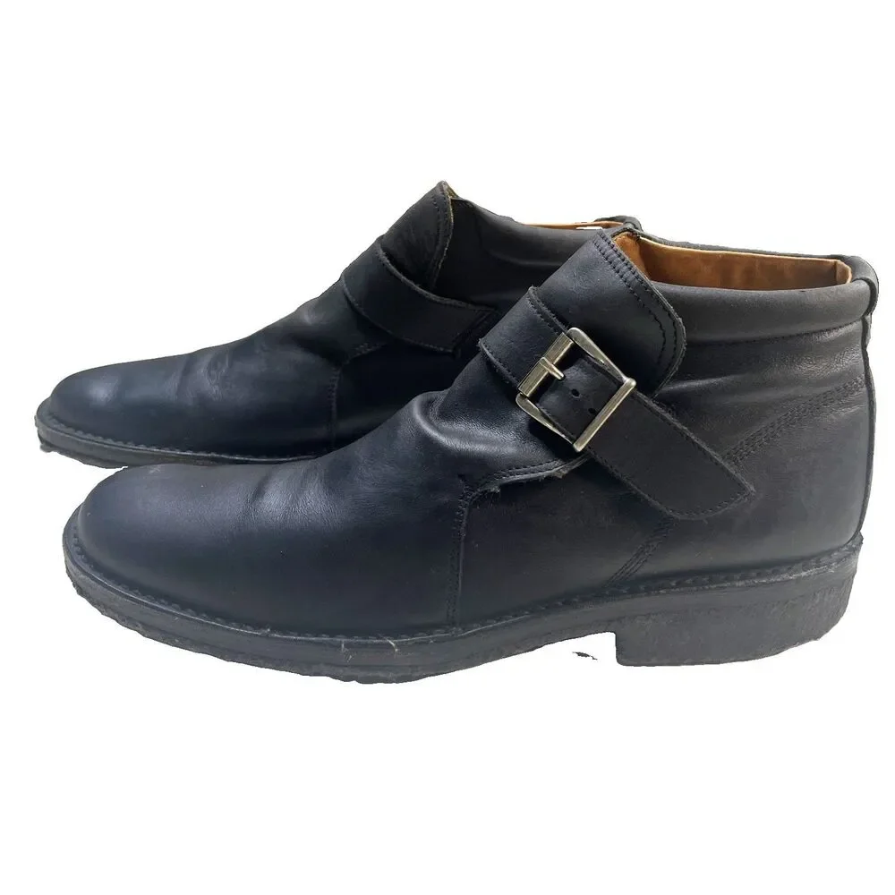 John Varvatos Hand-Made Italian Leather Single Monk Strap Boots (Size 11)